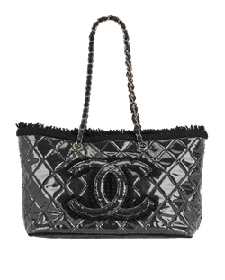 Fringe Tote, PVC/Shearling, Black, 13082584(2009-10), 2*